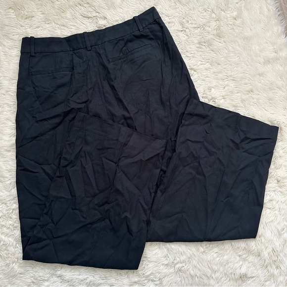 Madewell Trousers Slouchy Straight Pants in Drapey Twill True Black 10 NWT New - Picture 4 of 13